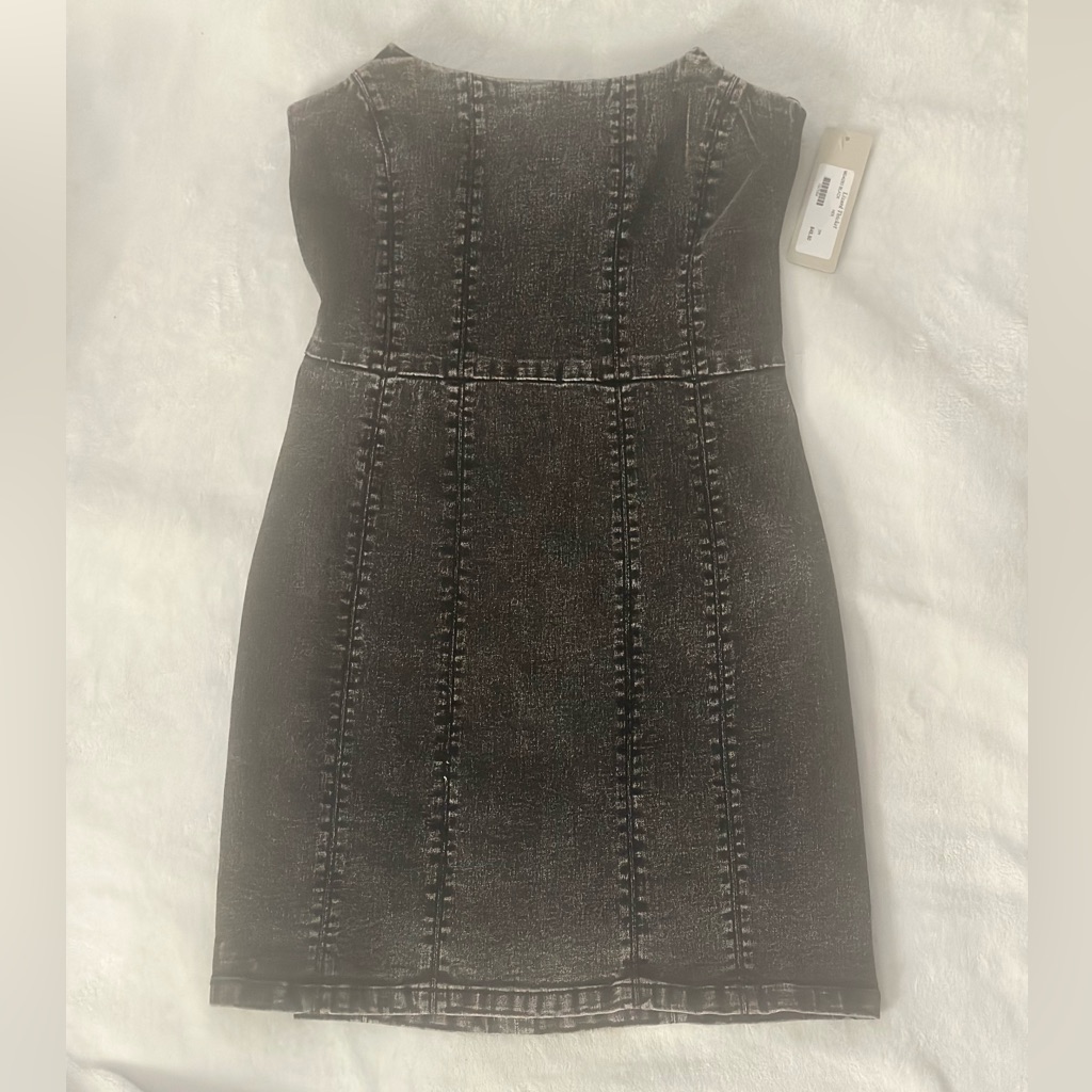 Lizard Thicket Black Jean Mini Dress